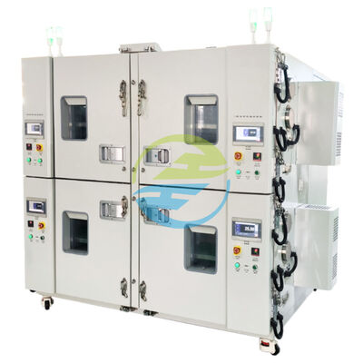 qualidade Câmara de ensaio de alta e baixa temperatura programável de duas camadas e quatro câmaras para componentes automotivos, eletrônicos e teste de fiabilidade industrial fábrica
